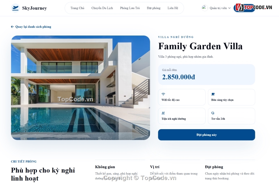 web giới thiệu du lịch,web đặt phòng,website giới thiệu du lịch